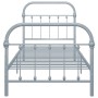 Estructura de cama de metal gris 100x200 cm de vidaXL, Camas y somieres - Ref: Foro24-284505, Precio: 77,55 €, Descuento: %