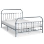 Estructura de cama de metal gris 140x200 cm de vidaXL, Camas y somieres - Ref: Foro24-284507, Precio: 98,58 €, Descuento: %