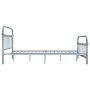 Estructura de cama de metal gris 140x200 cm de vidaXL, Camas y somieres - Ref: Foro24-284507, Precio: 98,58 €, Descuento: %