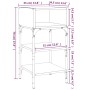 Mesita noche 2 uds madera ingeniería roble ahumado 35x34,5x70cm de vidaXL, Mesitas de noche - Ref: Foro24-825888, Precio: 44,...