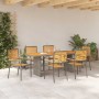 Conjunto de Comedor de Jardín 7 pcs Gris y marrón en Sillas de jardín | Comprar online en Foru.es