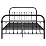 Estructura de cama de metal negro 160x200 cm de vidaXL, Camas y somieres - Ref: Foro24-284502, Precio: 165,85 €, Descuento: %