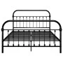 Estructura de cama de metal negro 160x200 cm de vidaXL, Camas y somieres - Ref: Foro24-284502, Precio: 164,09 €, Descuento: %