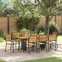 Conjunto de Comedor de Jardín 9 pcs Negro y Marrón en Sillas de jardín | Comprar online en Foru.es