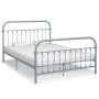 Estructura de cama de metal gris 160x200 cm de vidaXL, Camas y somieres - Ref: Foro24-284508, Precio: 109,30 €, Descuento: %