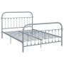 Estructura de cama de metal gris 160x200 cm de vidaXL, Camas y somieres - Ref: Foro24-284508, Precio: 109,30 €, Descuento: %