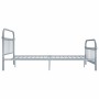 Estructura de cama de metal gris 160x200 cm de vidaXL, Camas y somieres - Ref: Foro24-284508, Precio: 109,30 €, Descuento: %