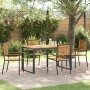 Conjunto de Comedor de Jardín 5 pcs Negro y Marrón en Sillas de jardín | Comprar online en Foru.es