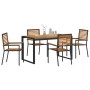 Conjunto de Comedor de Jardín 5 pcs Negro y Marrón en Sillas de jardín | Comprar online en Foru.es