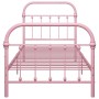 Estructura de cama metal rosa 100x200 cm de vidaXL, Camas y somieres - Ref: Foro24-284511, Precio: 114,03 €, Descuento: %