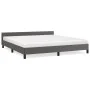 Bed frame with headboard gray synthetic leather 180x200cm by vidaXL, Beds and slatted bases - Ref: Foro24-347517, Price: 128,...