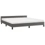 Bed frame with headboard gray synthetic leather 180x200cm by vidaXL, Beds and slatted bases - Ref: Foro24-347517, Price: 128,...