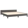 Bed frame with headboard gray synthetic leather 180x200cm by vidaXL, Beds and slatted bases - Ref: Foro24-347517, Price: 128,...