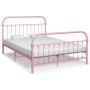 Estructura de cama de metal rosa 120x200 cm de vidaXL, Camas y somieres - Ref: Foro24-284512, Precio: 156,32 €, Descuento: %