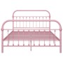 Estructura de cama de metal rosa 120x200 cm de vidaXL, Camas y somieres - Ref: Foro24-284512, Precio: 156,32 €, Descuento: %