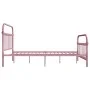 Estructura de cama de metal rosa 120x200 cm de vidaXL, Camas y somieres - Ref: Foro24-284512, Precio: 156,28 €, Descuento: %