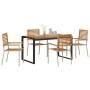 Conjunto de Comedor de Jardín 5 pcs Beige y Marrón en Sillas de jardín | Comprar online en Foru.es