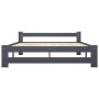 Estructura de cama madera maciza de pino gris oscuro 120x200 cm de vidaXL, Camas y somieres - Ref: Foro24-322021, Precio: 111...