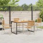 Conjunto de Comedor de Jardín 5 pcs Beige y Marrón en Sillas de jardín | Comprar online en Foru.es