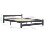 Estructura de cama madera maciza de pino gris oscuro 120x200 cm de vidaXL, Camas y somieres - Ref: Foro24-322021, Precio: 111...