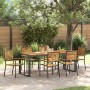 Conjunto de Comedor de Jardín 7 pcs Negro y Marrón en Sillas de jardín | Comprar online en Foru.es