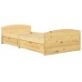 Estructura de cama con 2 cajones madera maciza pino 90x200 cm de vidaXL, Camas y somieres - Ref: Foro24-322154, Precio: 197,3...