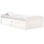 Estructura de cama 2 cajones madera maciza pino blanca 90x200cm de vidaXL, Camas y somieres - Ref: Foro24-322155, Precio: 223...