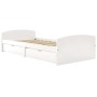 Estructura de cama 2 cajones madera maciza pino blanca 90x200cm de vidaXL, Camas y somieres - Ref: Foro24-322155, Precio: 223...