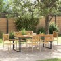 Conjunto de Comedor de Jardín 7 pcs Beige y Marrón en Sillas de jardín | Comprar online en Foru.es