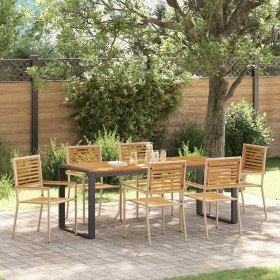 Conjunto de Comedor de Jardín 7 pcs Beige y Marrón en Sillas de jardín | Comprar online en Foru.es