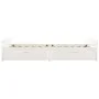 Estructura de cama 2 cajones madera maciza pino blanca 90x200cm de vidaXL, Camas y somieres - Ref: Foro24-322155, Precio: 219...