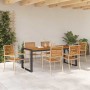 Conjunto de Comedor de Jardín 7 pcs Beige y Marrón en Sillas de jardín | Comprar online en Foru.es