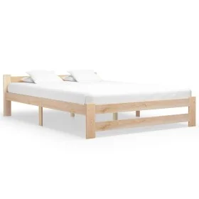 Estructura de cama de madera maciza de pino 160x200 cm de vidaXL, Camas y somieres - Ref: Foro24-321995, Precio: 119,71 €, De...
