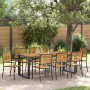 Conjunto de Comedor de Jardín 9 pcs Negro y Marrón en Sillas de jardín | Comprar online en Foru.es