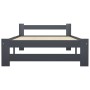 Estructura de cama madera maciza de pino gris oscuro 100x200 cm de vidaXL, Camas y somieres - Ref: Foro24-322020, Precio: 89,...