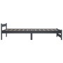 Estructura de cama madera maciza de pino gris oscuro 100x200 cm de vidaXL, Camas y somieres - Ref: Foro24-322020, Precio: 89,...