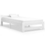Estructura de cama de madera maciza de pino blanco 100x200 cm de vidaXL, Camas y somieres - Ref: Foro24-321999, Precio: 96,82...