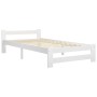 Estructura de cama de madera maciza de pino blanco 100x200 cm de vidaXL, Camas y somieres - Ref: Foro24-321999, Precio: 96,82...