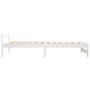 Estructura de cama de madera maciza de pino blanco 100x200 cm de vidaXL, Camas y somieres - Ref: Foro24-321999, Precio: 96,82...