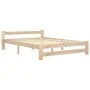 Estructura de cama de madera maciza de pino 140x200 cm de vidaXL, Camas y somieres - Ref: Foro24-321994, Precio: 105,57 €, De...