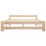 Estructura de cama de madera maciza de pino 140x200 cm de vidaXL, Camas y somieres - Ref: Foro24-321994, Precio: 115,39 €, De...