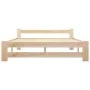 Estructura de cama de madera maciza de pino 140x200 cm de vidaXL, Camas y somieres - Ref: Foro24-321994, Precio: 105,57 €, De...