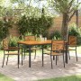 Conjunto de Comedor de Jardín 5 pcs Negro y Marrón en Sillas de jardín | Comprar online en Foru.es