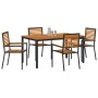 Conjunto de Comedor de Jardín 5 pcs Negro y Marrón en Sillas de jardín | Comprar online en Foru.es