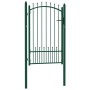 Puerta de valla con picos acero verde 100x150 cm de vidaXL, Puertas de jardín - Ref: Foro24-146395, Precio: 191,77 €, Descuen...