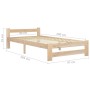 Estructura de cama de madera maciza de pino 90x200 cm de vidaXL, Camas y somieres - Ref: Foro24-321991, Precio: 101,36 €, Des...