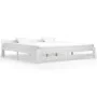 Solid white pine wood bed frame 200x200 cm by vidaXL, Beds and slatted bases - Ref: Foro24-322004, Price: 119,71 €, Discount: %