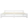 Solid white pine wood bed frame 200x200 cm by vidaXL, Beds and slatted bases - Ref: Foro24-322004, Price: 119,71 €, Discount: %