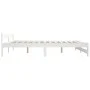Solid white pine wood bed frame 200x200 cm by vidaXL, Beds and slatted bases - Ref: Foro24-322004, Price: 119,71 €, Discount: %