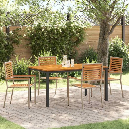 Conjunto de Comedor de Jardín 4 pcs Beige y Marrón en Sillas de jardín | Comprar online en Foru.es